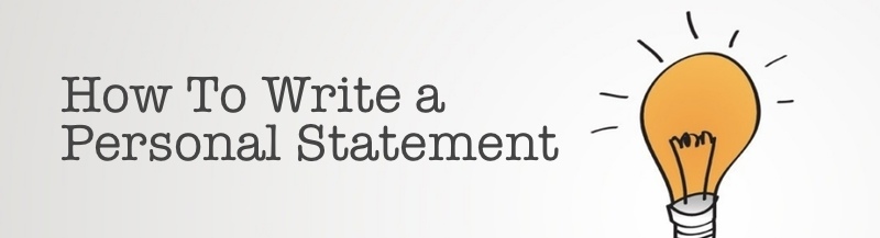 how to write a personal statement